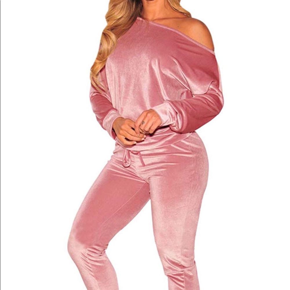 2 piece velvet jumper